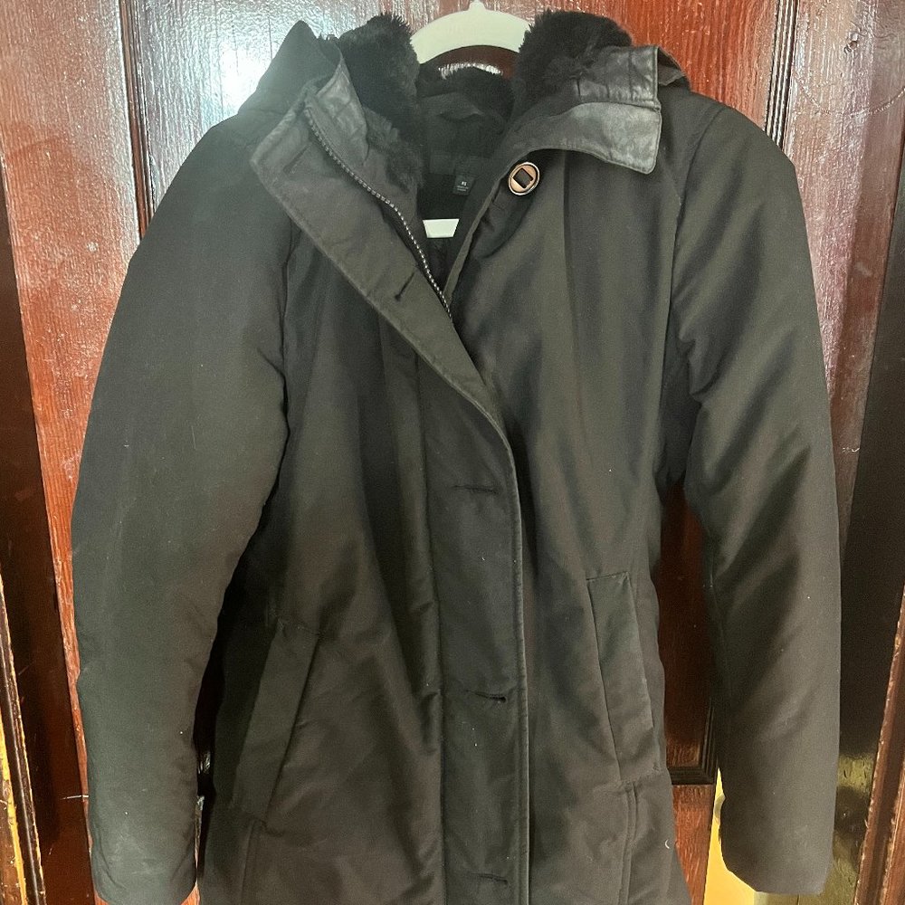 Black, XS, Uniqlo Parka